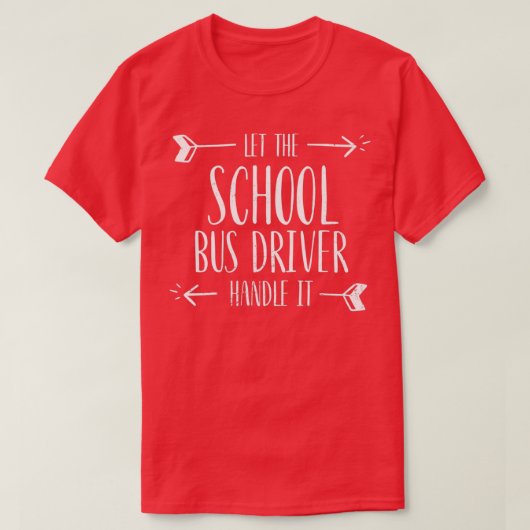 スクールバスドライバーにレトロ Tシャツ (デザイン正面)