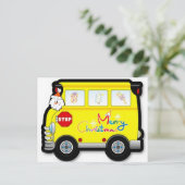 スクールバスドライバーのクリスマスポストカード シーズンポストカード (スタンド正面)