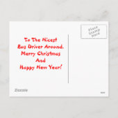 スクールバスドライバーのクリスマスポストカード シーズンポストカード (裏面)