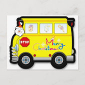 スクールバスドライバーのクリスマスポストカード シーズンポストカード (正面)