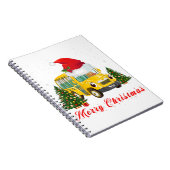 スクールバスドライバーのサンタハットメリークリスマス ノートブック (右側)