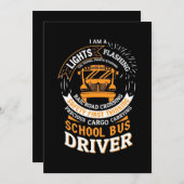 スクールバスドライバーのライトが点滅 セーブザデート (正面/裏面)