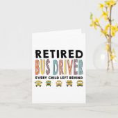 スクールバスドライバーの子どもが退職Gifを残す カード (黄色い花)