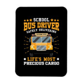 スクールバスドライバーの安全配送 マグネット (縦)