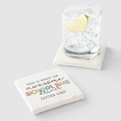 スクールバスドライバーの感謝おもしろい贈り物 ストーンコースター (横)