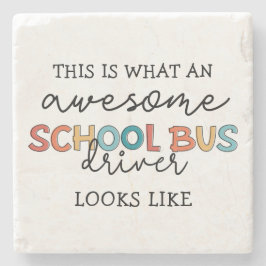 スクールバスドライバーの感謝おもしろい贈り物 ストーンコースター