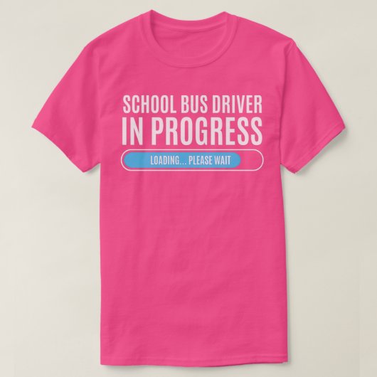 スクールバスドライバーの読み込み中 Tシャツ (デザイン正面)