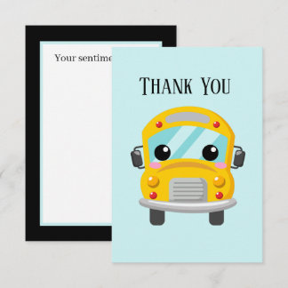 スクールバスドライバーの追加気持ち サンキューカード