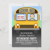 スクールバスドライバーの退職パーティの招待状 招待状 (正面)
