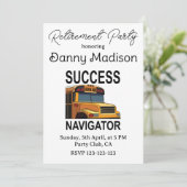 スクールバスドライバーの退職パーティー 招待状 (スタンド正面)