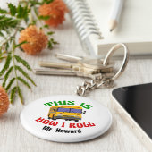 スクールバスドライバーカスタムのユーモアこの方法は転が私のす キーホルダー (側面)