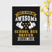スクールバスドライバーギフト カード (黄色い花)
