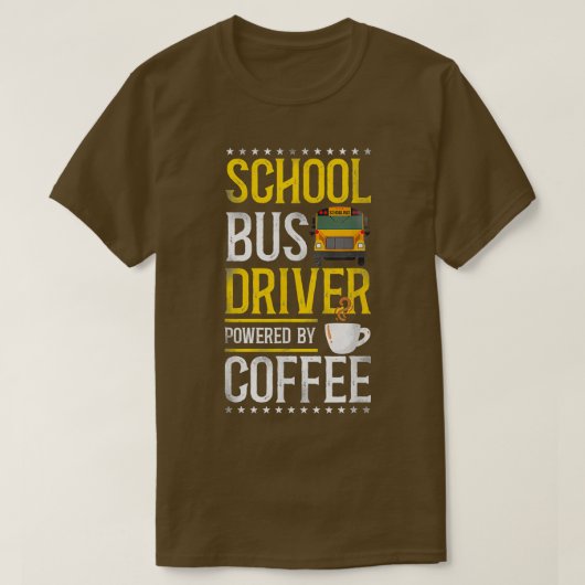 スクールバスドライバーコーヒー2 Tシャツ (デザイン正面)