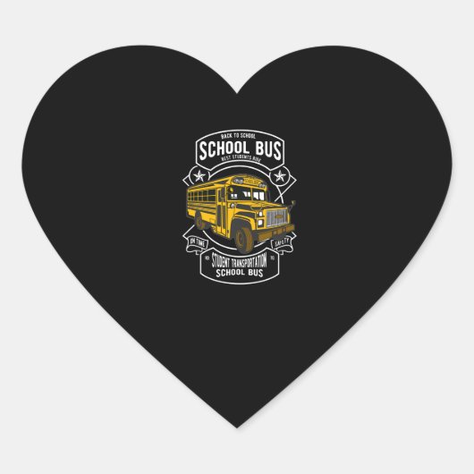 スクールバスドライバーシャツ配送専門バス ハートシール (正面)