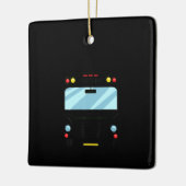 スクールバスドライバーシンプルハロウィーン衣装キッズ セラミックオーナメント (左)