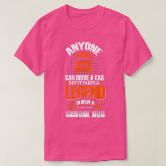 スクールバスドライバーデザイン誰でも可能 Tシャツ (デザイン正面)