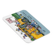 スクールバスドライバーマグネット、女性ドライバー マグネット (右側)