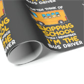 スクールバスドライバーユーモア贈り物バスコメディアンを運転 ラッピングペーパー (ロールコーナー)