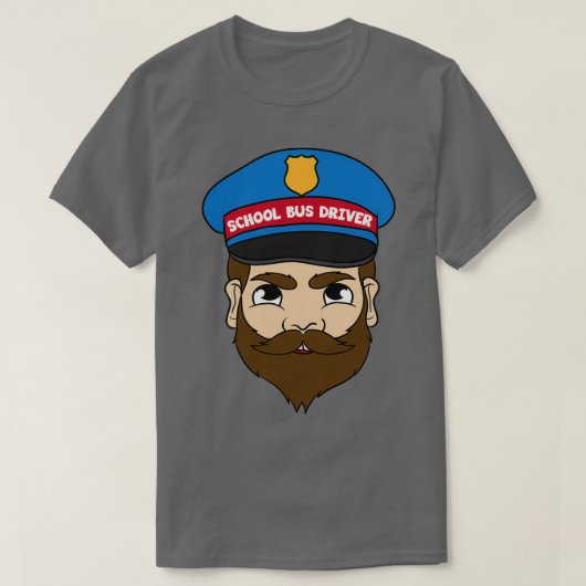 スクールバスドライバー学校バスドライバー Tシャツ (デザイン正面)