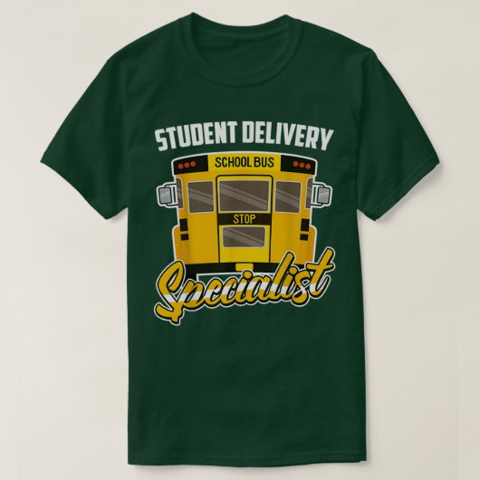 スクールバスドライバー学生配達専門Moti Tシャツ (デザイン正面)