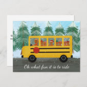 スクールバスドライバー感謝クリスマス先生 ポストカード (正面/裏面)