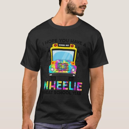 スクールバスドライバー新学期バスの初日 Tシャツ (正面)