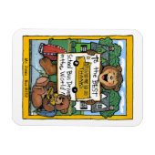 スクールバスドライバー磁石，男の子から マグネット (横)