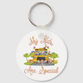 スクールバスドライバー私の子供たちは特別である キーホルダー (正面)