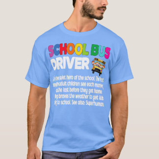 スクールバスドライバー鑑賞学校バスの運転 Tシャツ