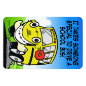 スクールバスドライバー マグネット (横)