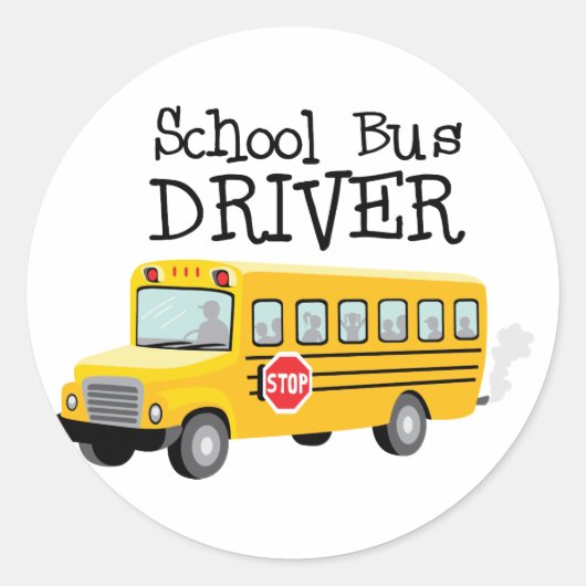 スクールバスドライバー ラウンドシール (正面)