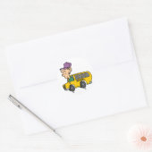 スクールバスドライバー ラウンドシール (封筒)