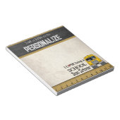 スクールバスドライバー |ヴィンテージスタイルメモ帳 ノートパッド (アングル)