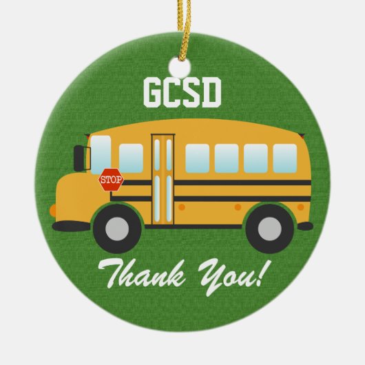 スクールバスドライバー – SRF セラミックオーナメント (正面)