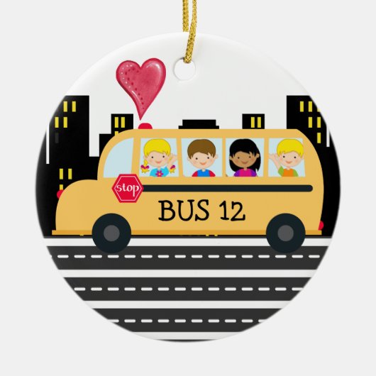 スクールバスドライバー – SRF セラミックオーナメント (正面)