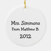 スクールバスドライバー – SRF セラミックオーナメント (裏面)