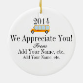 スクールバスドライバー – SRF セラミックオーナメント (裏面)