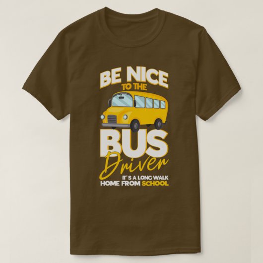 スクールバスドライバー Tシャツ (デザイン正面)