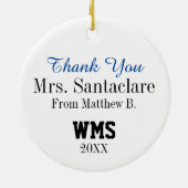 スクールバスドライバ – 「戻る」を参照 セラミックオーナメント (裏面)