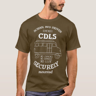 スクールバスドライバCDLS Iバスドライバおもしろいを覚える Tシャツ