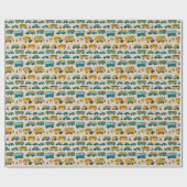 スクールバスパターン ラッピングペーパー (フラット)