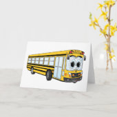 スクールバスフラットノーズアニメ カード (黄色い花)