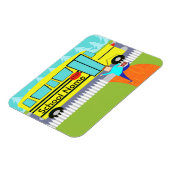 スクールバスフレキシマグネットのキャッチのカスタマイズ マグネット (左側)