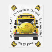 スクールバスブランケパーソナライズされたット フリースブランケット (正面)