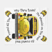 スクールバスブランケパーソナライズされたット フリースブランケット (正面(横))