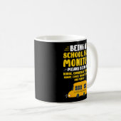スクールバスモニターであること コーヒーマグカップ (正面右)