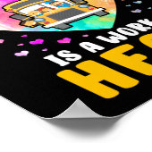 スクールバスモニターハート ポスター (角)