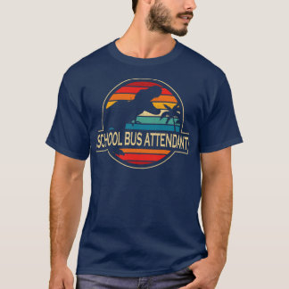 スクールバス付き添い人恐竜 Tシャツ