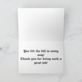 スクールバス付き添い人 サンキューカード (内部)