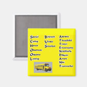 スクールバス付き添い人 マグネット (正面/裏面)